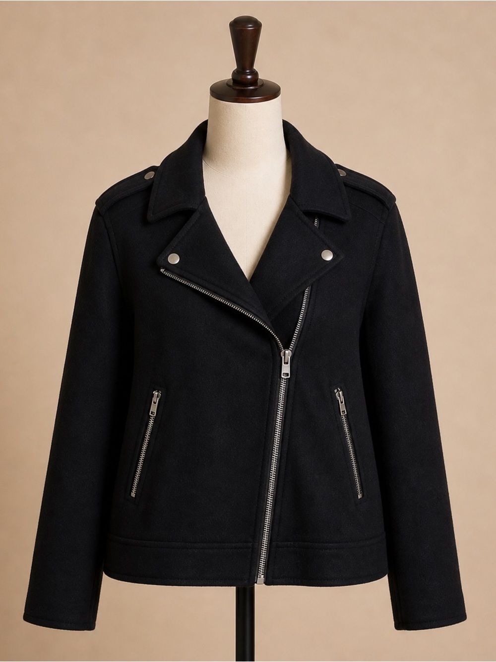 Philosophy Black Asymmetrical Moto Jacket